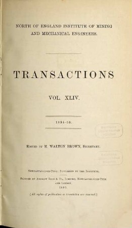 Transactions. 44. 1894/95 (1895)