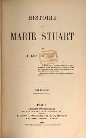 Histoire de Marie Stuart. II