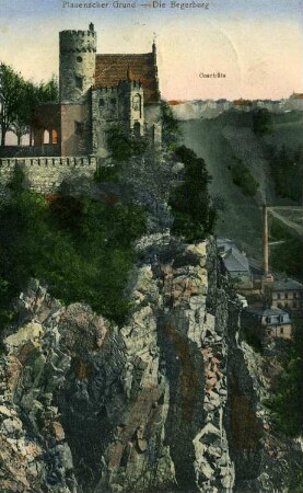 Dresden-Dölzschen. Plauenscher Grund - Die Begerburg, kolorierte Ansichtskarte