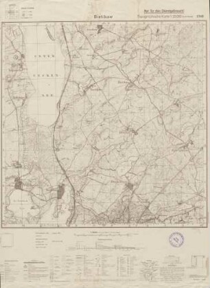 2749 Bietikow, Topographische Karte 1:25000 (4cm - Karte)