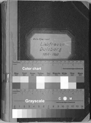 Liebfrauen-Kirche (katholische Gemeinde): Trauungen 1840 - 1860