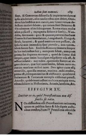 Effugium XV. Ducitur ex eo, quod Protestantium non dissimilis sit ratio