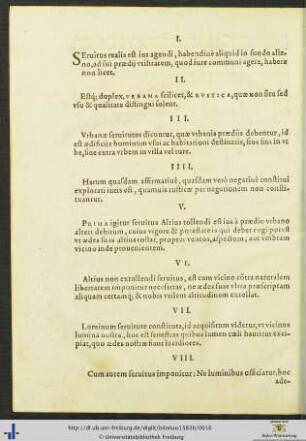 Disputatio De Servitutibus Urbanorum Et Rusticorum Praediorum