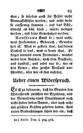 Ueber einen Widerspruch
