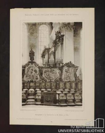 54. Chorgestühl in der Stiftskirche zu St. Gallen, um 1765.