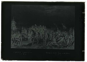 Grafik "Rückzug der badischen Armee in die Schweiz den 11. Juli 1849"
