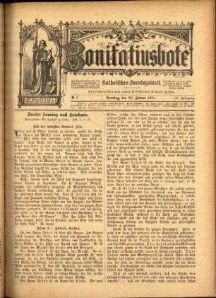 Ausgabe vom Sonntag, den 20. Januar 1895.