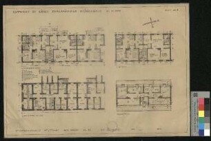 Entwurf zu einem Zweispänner Reihenhaus, Grundrisse