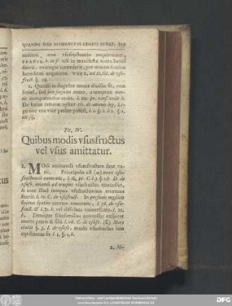 Tit. IV. Quibus modis ususfructus vel usus amittatur.