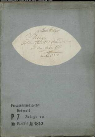 Belegakte zum Heiratsregister 1810 der Munizipalität Heessen (H 1810)