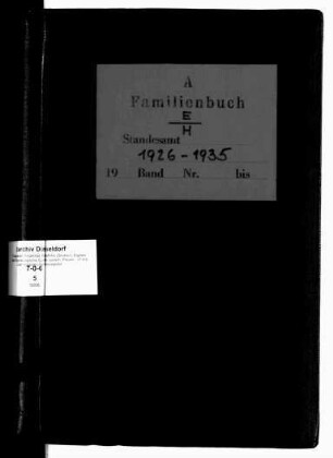 Namensregister Standesamt Eller und Hilden