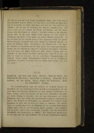 XVIII. Kriegsrath. Im Boot an's Land. Gerettet. (...)