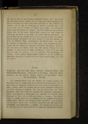 XVIII. Kriegsrath. Im Boot an's Land. Gerettet. (...)