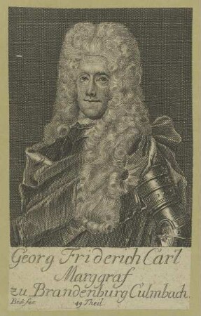 Bildnis des Georg Friderich Carl, Markgraf von Brandenburg-Bayreuth