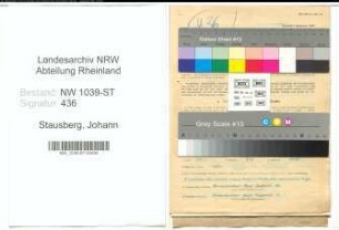 Entnazifizierung Johann Stausberg , geb. 04.12.1887 (Polizist)