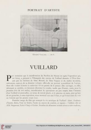 Portrait d'artistes