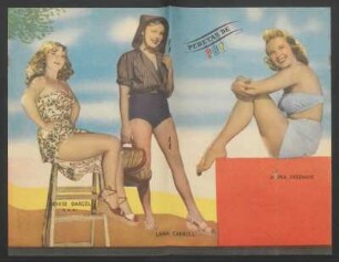 Denise Darcel, Lana Carroll, Mona Freeman - [Ilustración] : Pebetas de PBT