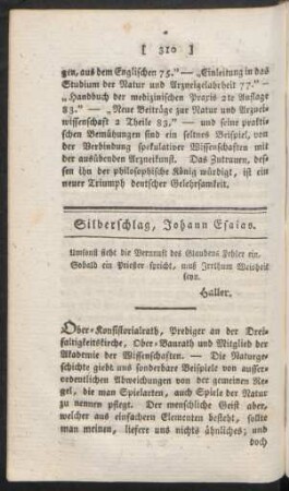 Silberschlag, Johann Esaias