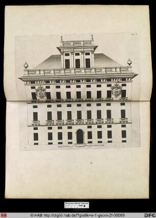 Facciata del Palazzo del Sigr. Giovan Battista Grimaldo.