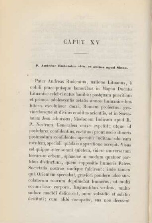 Caput XV. P. Andreae Rudomina vita, et obitus apud Sinas