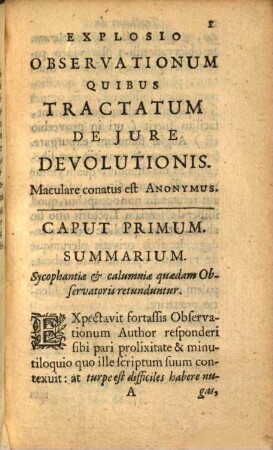 Tractatus de iure devolutionis : In quo exploduntur observationes quibus eundem tractatum maculare conatus est anonymus