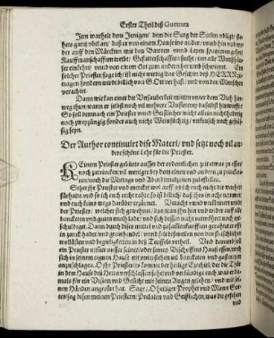 Der Author continuirt dise Materi, und setzt noch vil andere schöne Lehr für die Priester.