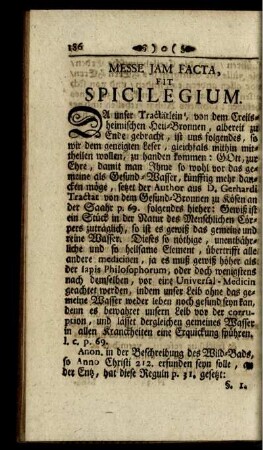 Messe Jam Facta, Fit Spicilegium.