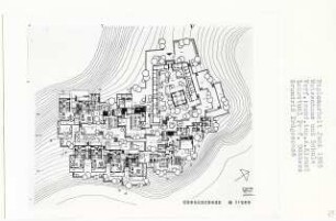 Waisenhaus und Schule (Diplomarbeit bei Kurt Dübbers): Grundriss Erdgeschoss 1:200