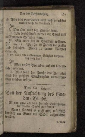 Das XXI. Capitel. Von der Aufrichtung des Gnaden-Bunds.