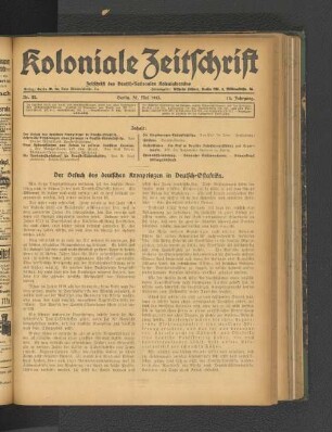 Der Besuch des deutschen Kronprinzen in Deutsch-Ostafrika.