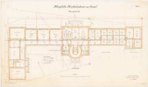 Kunstakademie, Kassel Hauptgebäude: Grundriss OG 1:100