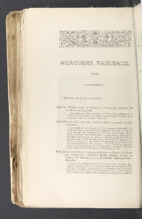 Gravures, tableaux, etc