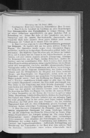 Sitzung am 12. Juni 1888.