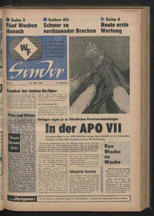 Betriebszeitung 'WF-Sender', Nr.13/1964 (26. März 1964)