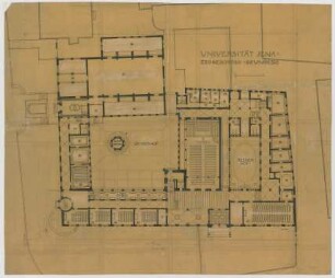 Fischer, Theodor; Jena; Universität - Grundriss EG