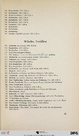 Wäsche, Textilien (Nr. 711-855)
