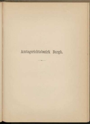 Amtsgerichtsbezirk Burgk.