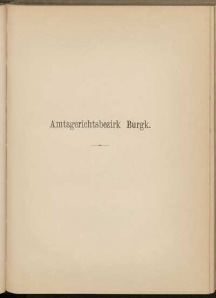 Amtsgerichtsbezirk Burgk.