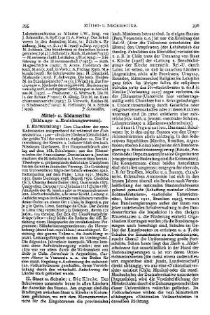 Mittel- u. Südamerika (Bildungs- u. Erziehungswesen)