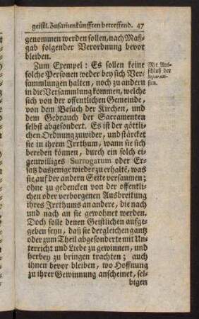 47-57, Zum Exempel: Es sollen keine ...