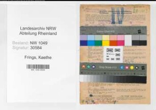 Entnazifizierung Kaethe Frings , geb. 17.04.1897 (Gewerbelehrerin)
