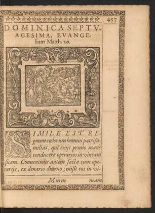 Dominica Septuagesima, Evangelium Matth. 20.