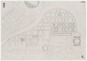 Bundesoffener städtebaulicher und landschaftsplanerischer Ideenwettbewerb Platz der Republik (nicht realisiert), 2. Preis – Lageplan. Berlin-Mitte, Platz der Republik