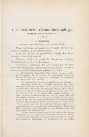 I. Oeffentliche Gesundheitspflege