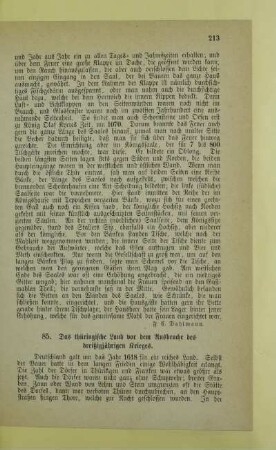 85. Das thüringische Land vor dem Ausbruche des dreißigjährigen Krieges