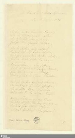 64a: Widmungsgedicht - Mus.Schu.64a