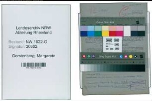 Entnazifizierung Margarete Gerstenberg , geb. 06.01.1905 (Lehrerin)