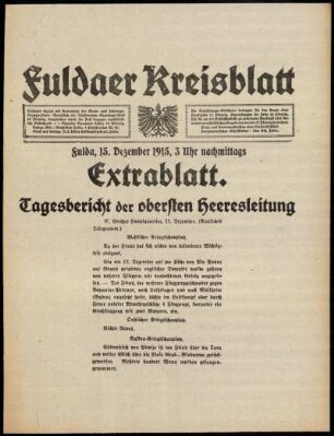 Ausgabe vom Mittwoch, den 15. Dezember 1915.