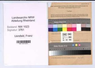 Entnazifizierung Franz Uersfeld , geb. 10.03.1886 (Oberstudienrat)