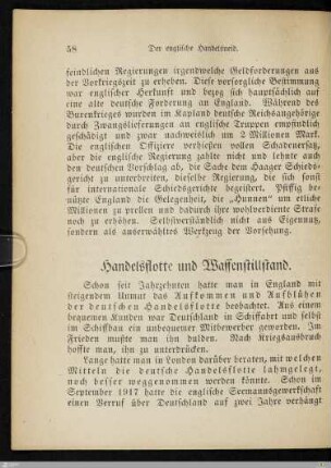 Handelsflotte und Waffenstillstand
